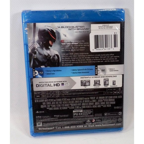 RoboCop (Blu-ray, DVD, 2014) Brand New Sealed Movie - Picture 3 of 3